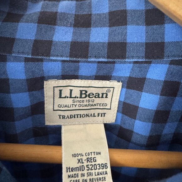 Men's Wrinkle-Free Ultrasoft Brushed Cotton Shirt, Long-Sleeve, Arctic Blue XL - Picture 3 of 3